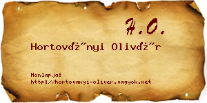 Hortoványi Olivér névjegykártya